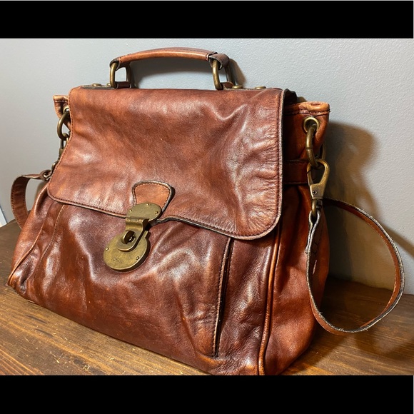 Fossil Bags Vintage Fossil Aged Leather Doctors Bag Poshmark